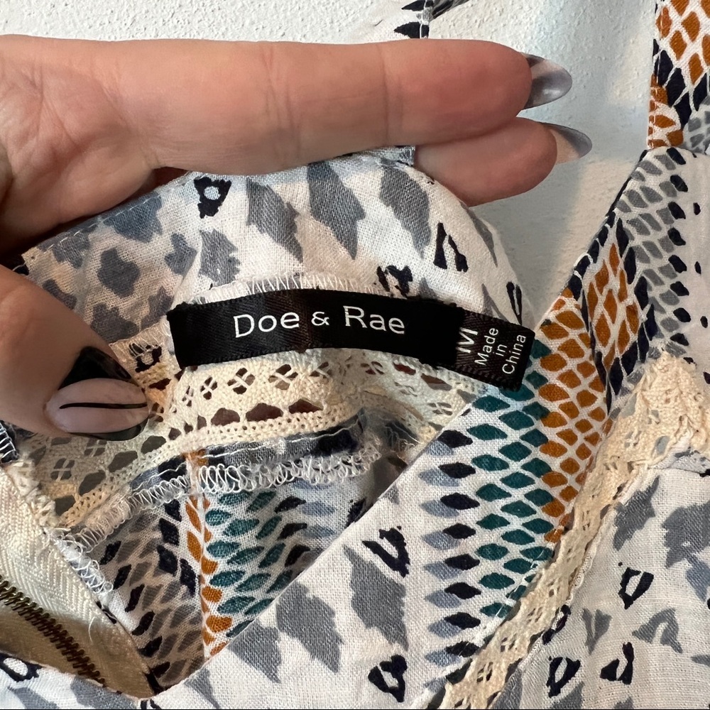 Doe & Rae Shift Multi Pattern Handkerchief Hem La… - image 3